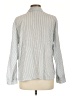 Eberjey Stripes Silver Long Sleeve Button-Down Shirt Size L - photo 2