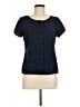 Assorted Brands 100% Polyester Blue Short Sleeve Blouse Size EU 38 / US 8 - photo 1