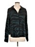Bella Dahl Animal Print Teal Long Sleeve Blouse Size L - photo 1