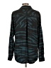 Bella Dahl Animal Print Teal Long Sleeve Blouse Size L - photo 2