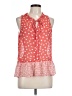 Lauren Conrad 100% Polyester Red Sleeveless Blouse Size L - photo 1