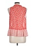 Lauren Conrad 100% Polyester Red Sleeveless Blouse Size L - photo 2