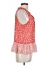 Lauren Conrad 100% Polyester Red Sleeveless Blouse Size L - photo 4