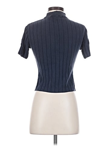 Burberry Silk Knit Mock Neck Top (view 2)