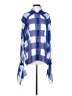 Balenciaga Checkered-gingham Blue Tie Neck Blouse Size EU (IT) 40 / US 4 - photo 1