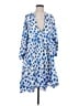 Zara Print Blue Casual Dress Size S - photo 1