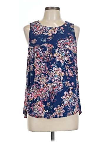 Pale Sky Sleeveless Blouse (view 1)