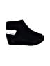Chocolat Blu 100% Leather Black Wedges Size 9 - photo 1