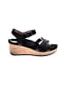 ABEO 100% Leather Black Wedges Size 8 1/2 (narrow) - photo 1