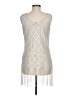 Robert Louis 100% Polyester Silver Sleeveless Blouse Size M - photo 2
