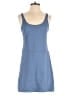 ES Solid Blue Casual Dress Size S - photo 1
