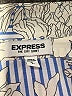 Express Print Blue Long Sleeve Blouse Size S - photo 7