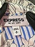 Express Print Blue Long Sleeve Blouse Size S - photo 9