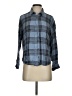 Splendid 100% Viscose Plaid Blue Long Sleeve Button-Down Shirt Size S - photo 1