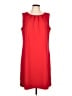Lands' End Solid Red Casual Dress Size L - photo 1