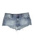 Edikted 100% Cotton Hearts Blue Denim Shorts Size XL - photo 1