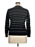 St. John's Bay 100% Cotton Stripes Gray Pullover Sweater Size XL - photo 2