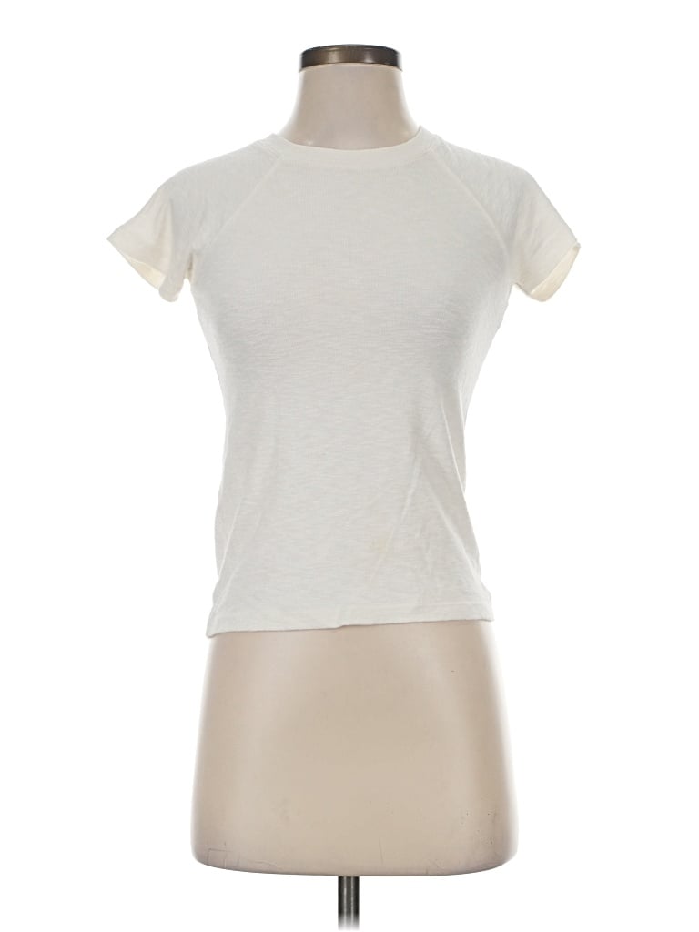 Pre-owned Madewell Short Sleeve T-shirt In Ivory
