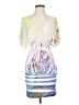 Juju & B Graphic White Cocktail Dress Size S - photo 1
