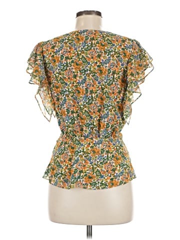 Veronica Beard Short Sleeve Silk Top (view 2)