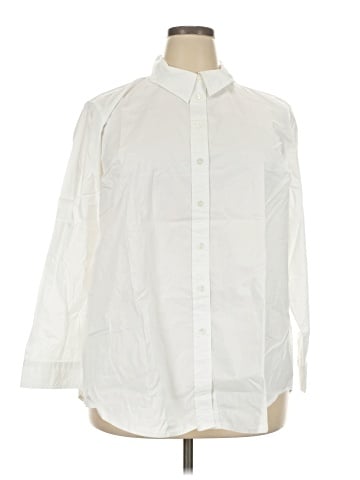 Lane Bryant 3/4 Sleeve Button-Down Shirt (view 1)