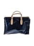 Arcadia 100% Leather Polka Dots Blue Leather Tote One size - photo 1