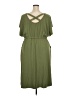 Torrid Solid Green Casual Dress Size 4X Plus (4) - photo 2