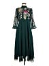 ASOS 100% Polyester Floral Teal Cocktail Dress Size 6 - photo 1