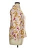 Boden Print Gold Ivory Long Sleeve Blouse Size XL - photo 4