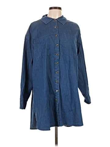 Universal Standard 3/4 Sleeve Button-Down Shirt (view 1)
