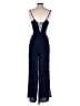 Forever 21 Contemporary 100% Polyester Solid Blue Jumpsuit Size S - photo 2