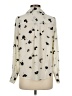 Who What Wear 100% Polyester Floral Ivory Long Sleeve Blouse Size M - photo 2