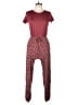 Daytrip Polka Dots Burgundy Jumpsuit Size L - photo 1
