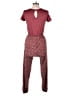 Daytrip Polka Dots Burgundy Jumpsuit Size L - photo 2