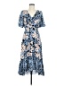 Donna Morgan 100% Polyester Floral Multi Color Blue Casual Dress Size 6 - photo 1