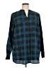 Calvin Klein 100% Polyester Blue Long Sleeve Blouse Size 1X - photo 1