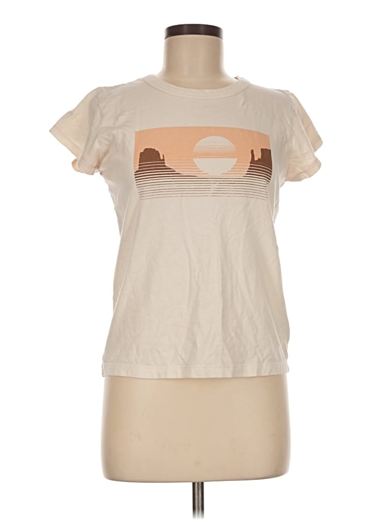 Pre-owned Madewell Short Sleeve T-shirt In Tan