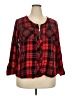 Cato Plaid Red 3/4 Sleeve Blouse Size 18 - 20 - photo 1