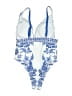 Unbranded Floral Blue One Piece Swimsuit Size L - photo 2