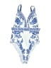 Unbranded Floral Blue One Piece Swimsuit Size L - photo 1