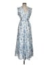 Max Studio 100% Cotton Paisley Blue Cocktail Dress Size XXS (estimated) - photo 1
