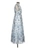 Max Studio 100% Cotton Paisley Blue Cocktail Dress Size XXS (estimated) - photo 4