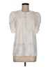 A.L.C. 100% Cotton Ivory Short Sleeve Blouse Size M - photo 1