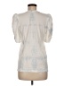 A.L.C. 100% Cotton Ivory Short Sleeve Blouse Size M - photo 2