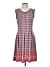 Max Studio Print Red Casual Dress Size L - photo 1