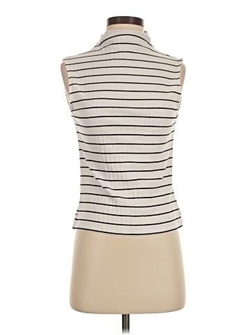 Madewell Ribbed Mockneck Tank in Stripe (view 1)