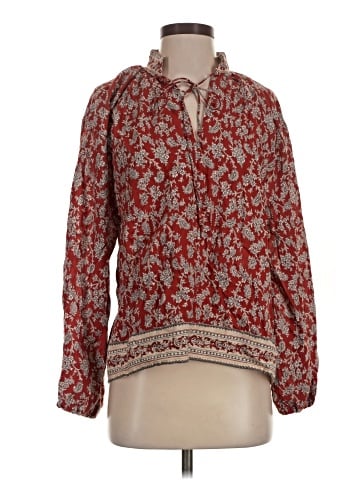 Madewell Shirred Popover Top in Paisley Print (view 1)