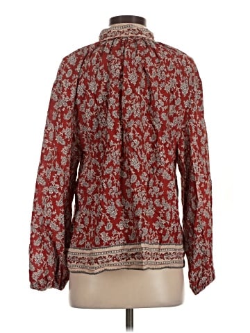 Madewell Shirred Popover Top in Paisley Print (view 2)