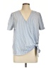 MICHAEL Michael Kors Blue Short Sleeve Blouse Size L - photo 1