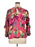 Chico's Tropical Pink 3/4 Sleeve Blouse Size XL (3) - photo 1